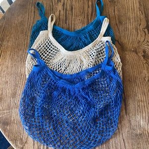 Set of 3 Cotton Eco-Friendly Produce Grocery Bags